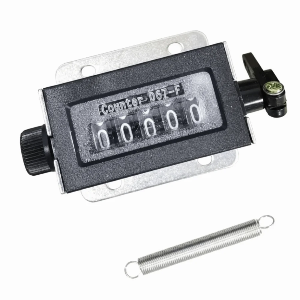 5 Digit Mechanical Counter Spring Loaded 0-99999 Range Manual Tally Counter Manual Pull Pull Stroke Clicker For Bale Counting