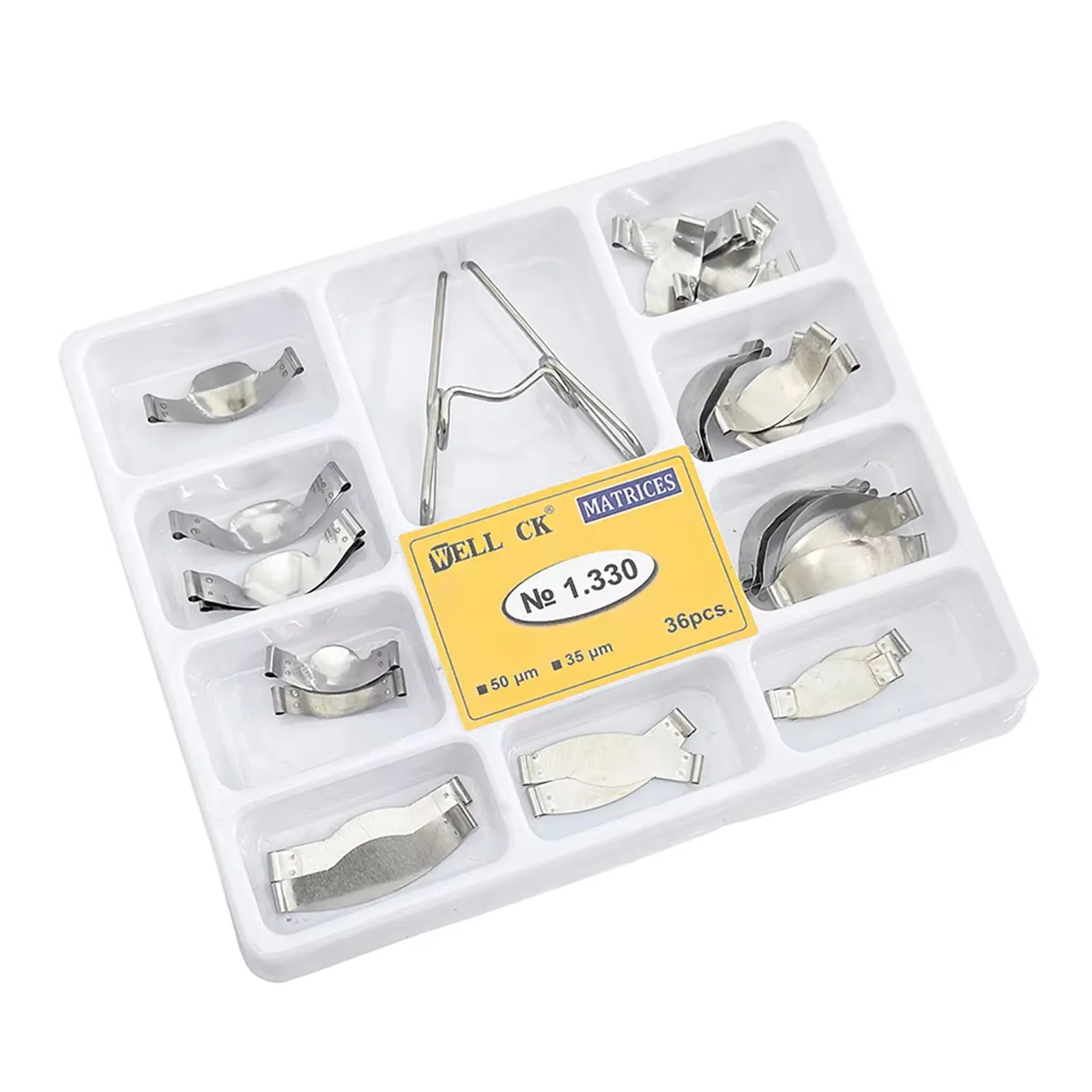 

Стоматологическая матрица с пружинным зажимом No.1.330, секционные Контурные металлические матрицы, полный комплект для замены зубов, инструменты Dentsit