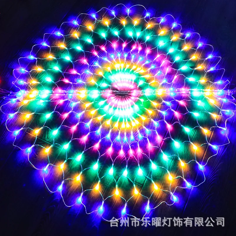 ledクリスマス装飾用屋外防水孔雀ネットストリングライト