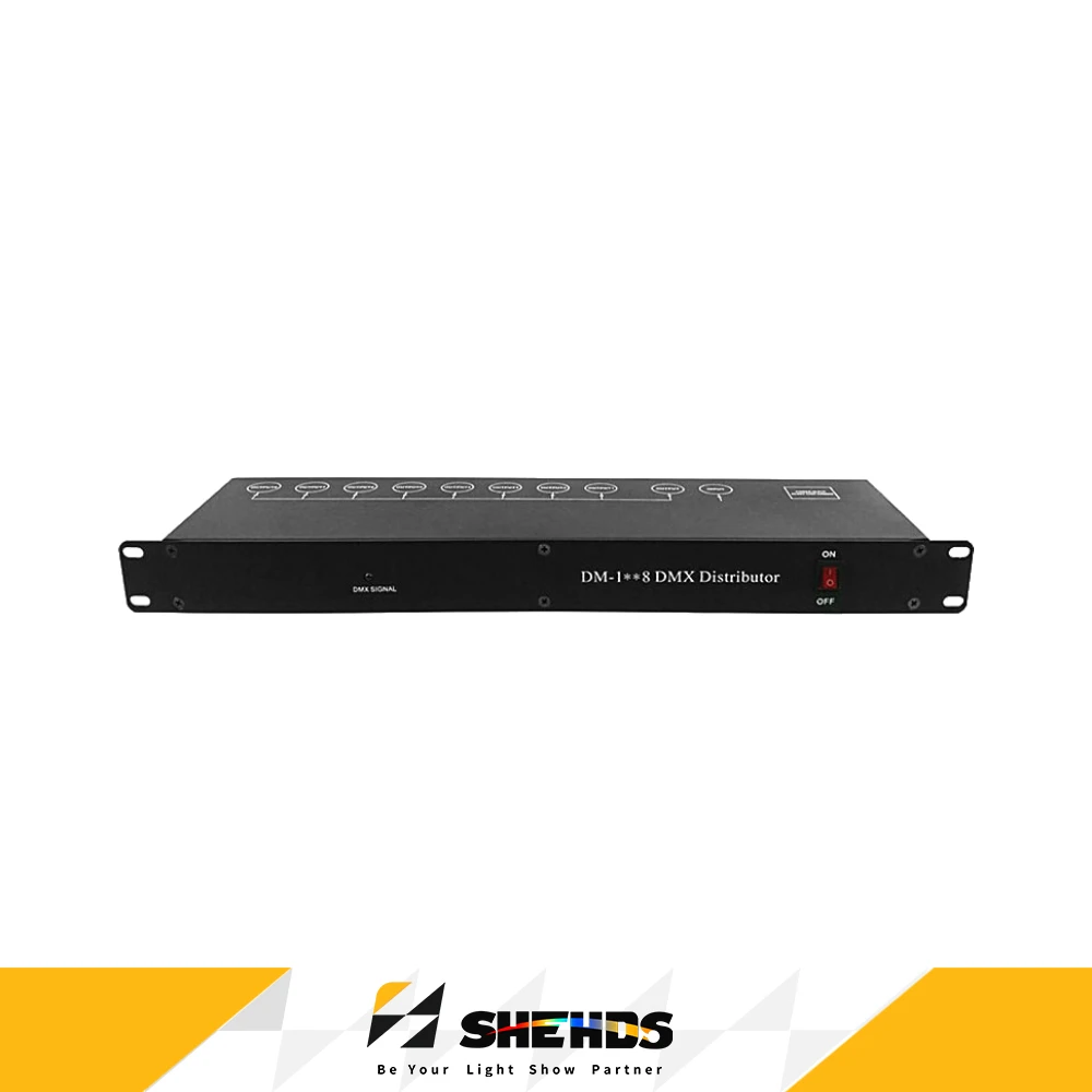 SHEHDS DJ Stage Light RDM Distribution 8 Way DMX Controller Equipment Optical Signal Amplifier Splitter For Stage Equipment