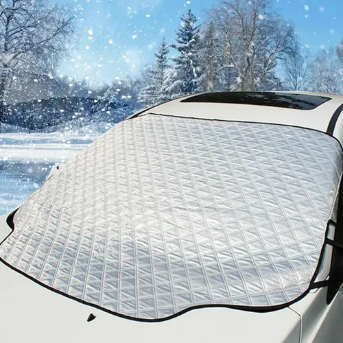 Imagen 2 del producto 1X cubierta de nieve para parabrisas de coche para coches y CRVs cubierta de nieve para parabrisas de coche magnético cubierta de protección solar contra heladas de invierno