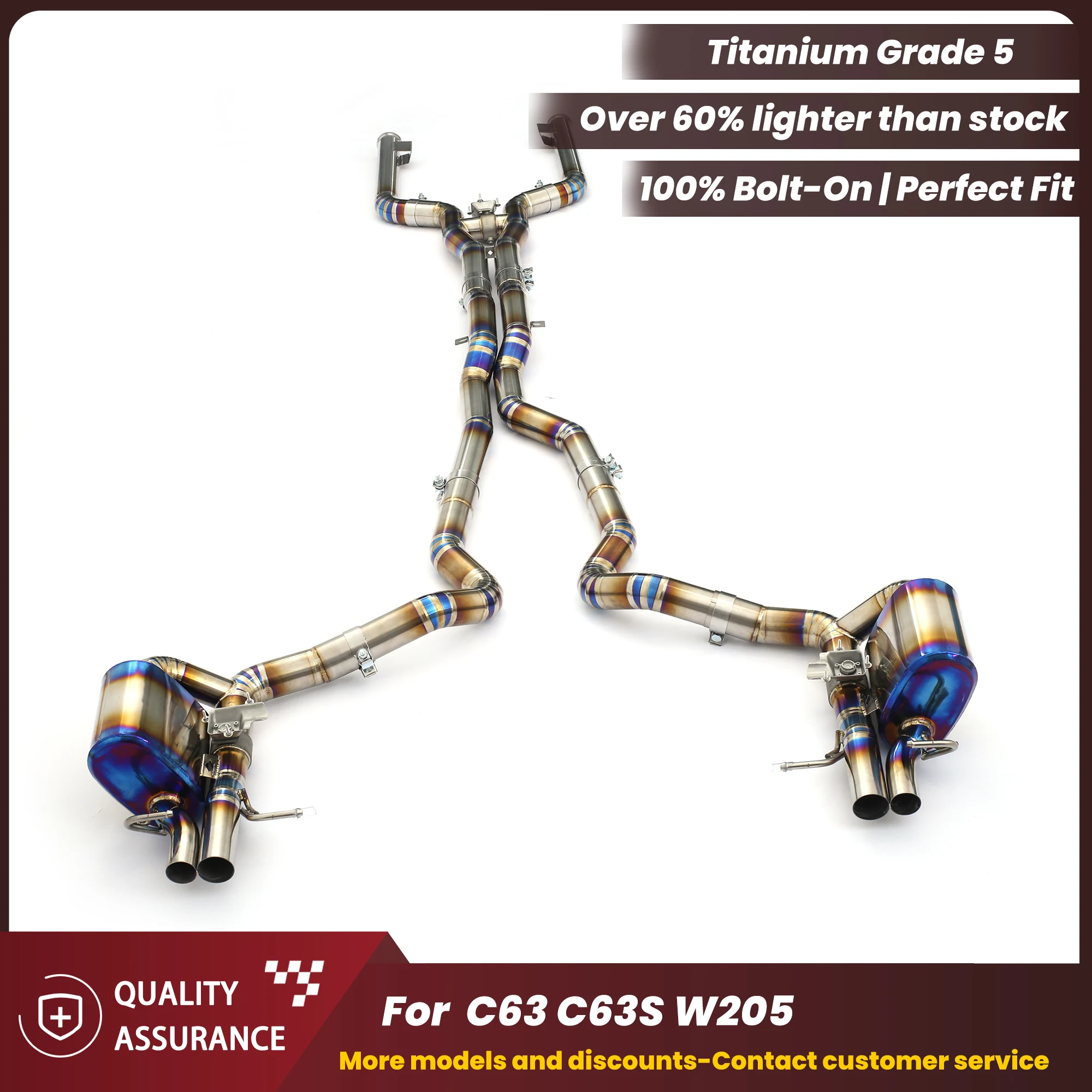 

ECCF Titanium Catback Performance Exhaust for Mercedes AMG C63 C63S W205 4.0T