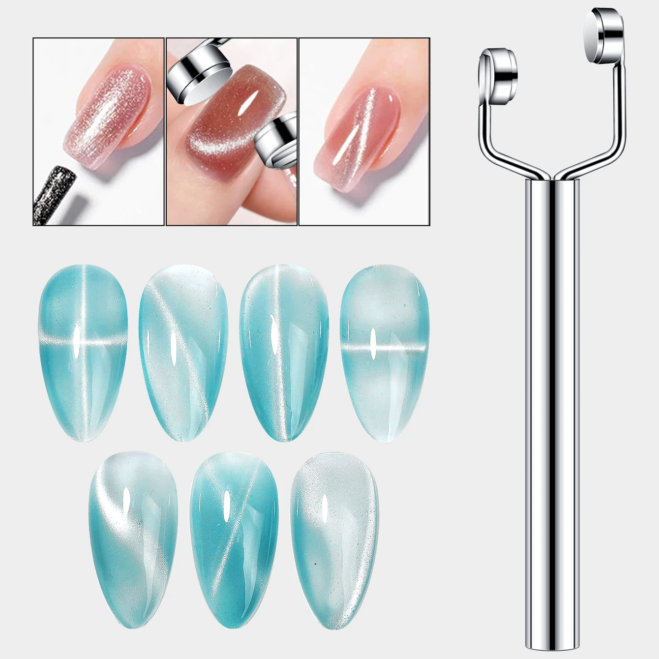 

3 In 1 Y-Shaped Strong Magnetic Cat Eye Nail Art Tools Gel Polish Nail Art Tool Effect Manicure Magnet Stick Nail Art Magnet
