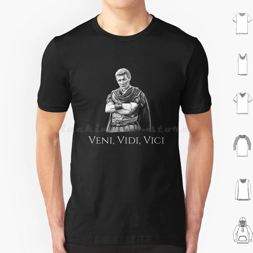 Gaius Julius Caesar Quote Veni Vidi Vici Spqr Ancient Roman History T Shirt Big Size 100% Cotton Julius Caesar Veni Vidi Vici