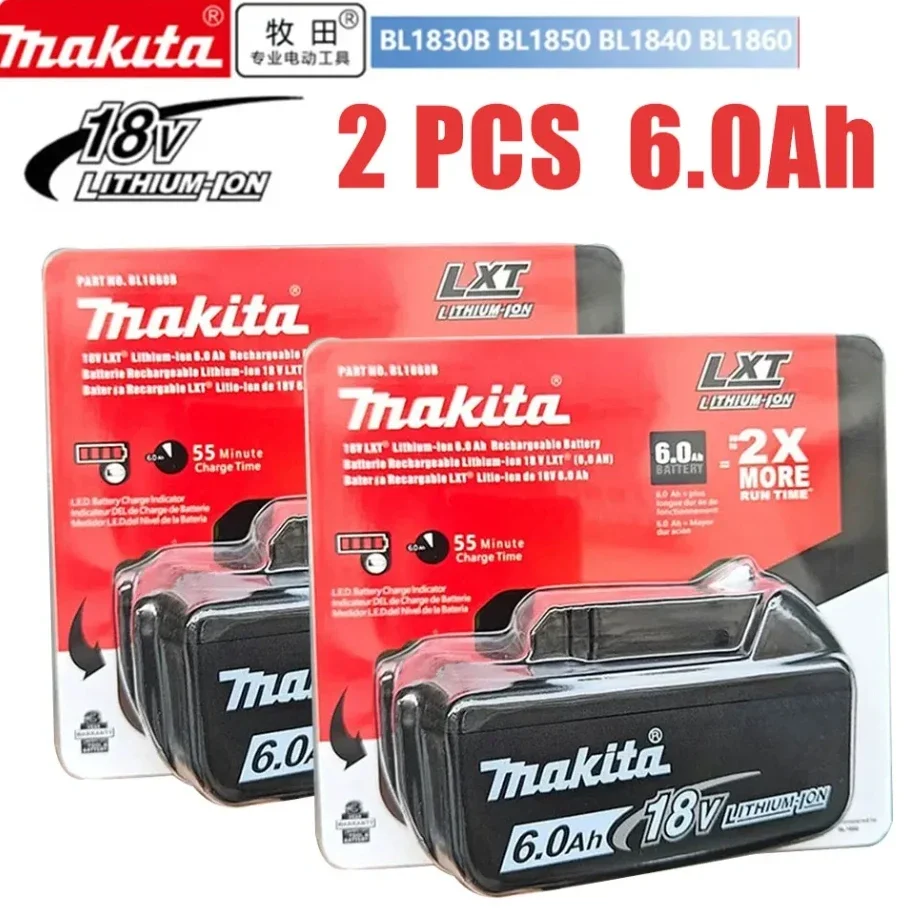 

100% Original Makita 6Ah/5Ah/3Ah for Makita 18V Battery BL1830B BL1850B BL1850 BL1840 BL1860 BL1815 Replacement Lithium Battery