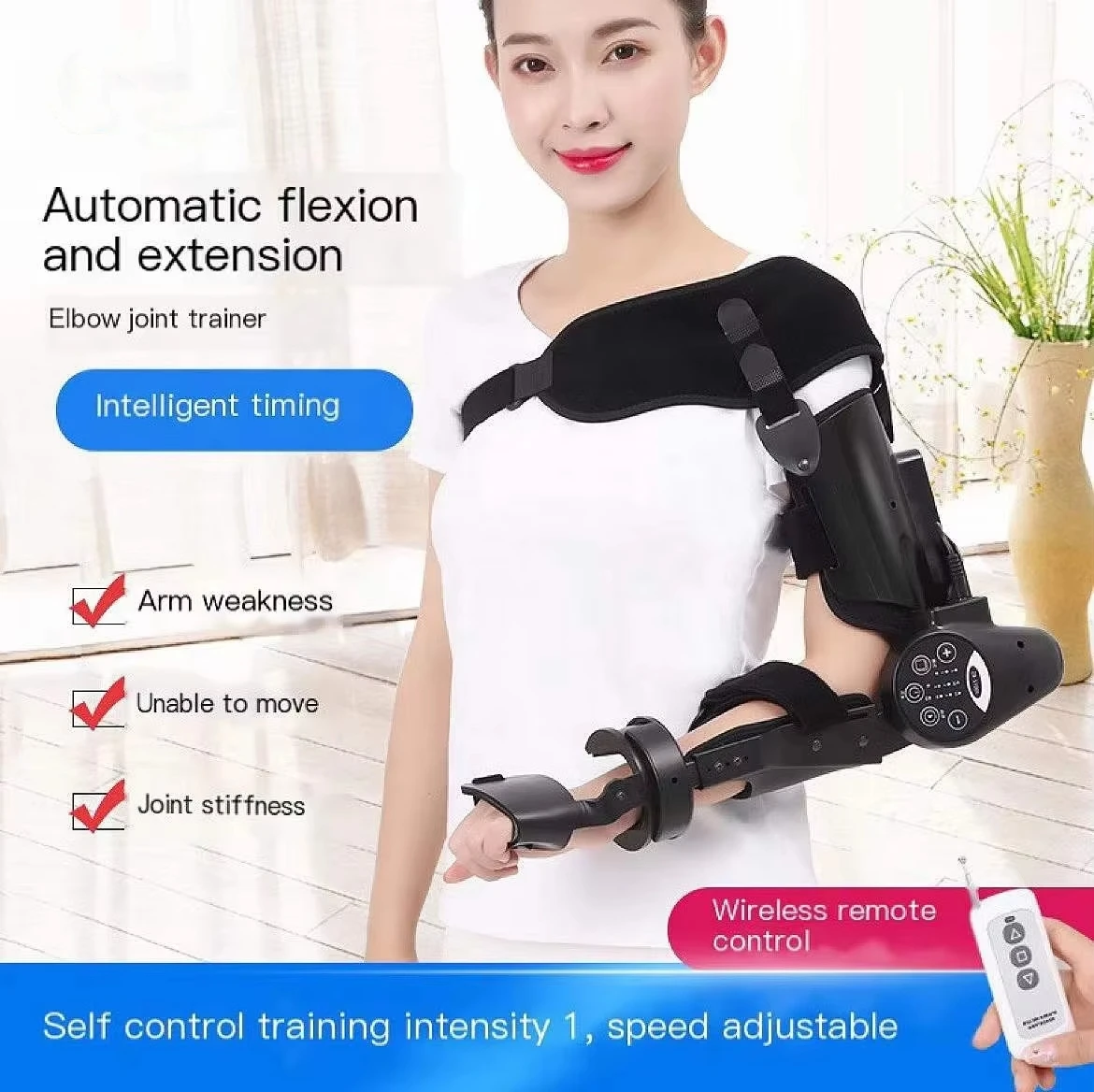 Elbow Upper Arm Rehabilitation Robot Stroke Training Device Wrist Joint Brace Upper Arm Hemiplegia Exercise Trainer