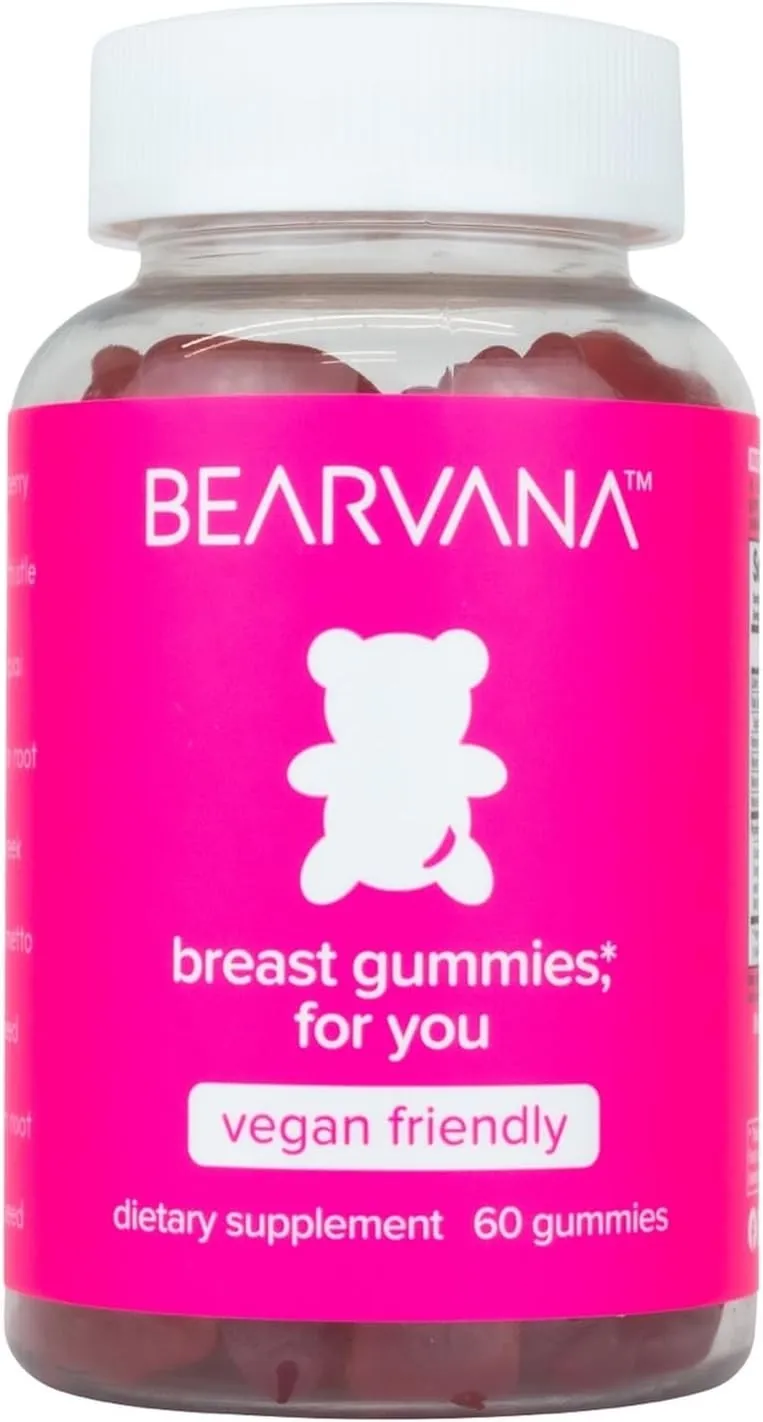 Breast Gummies - Natural Supplement for Breast Growth, Firmness, Fuller Shape, Curvier Bust, Rounder Cleavage, Volume Boost
