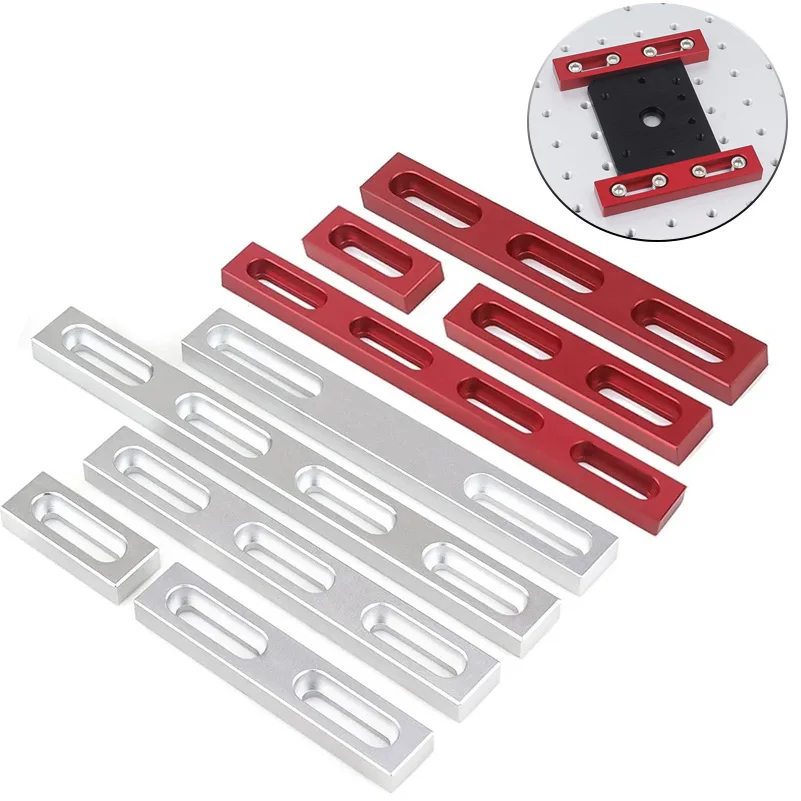 2Pcs/Set Aluminum Positioning Strip CNC Baseboard Table Fixture Tool for Fiber Laser Marking Engraving Machine CNC Router Parts