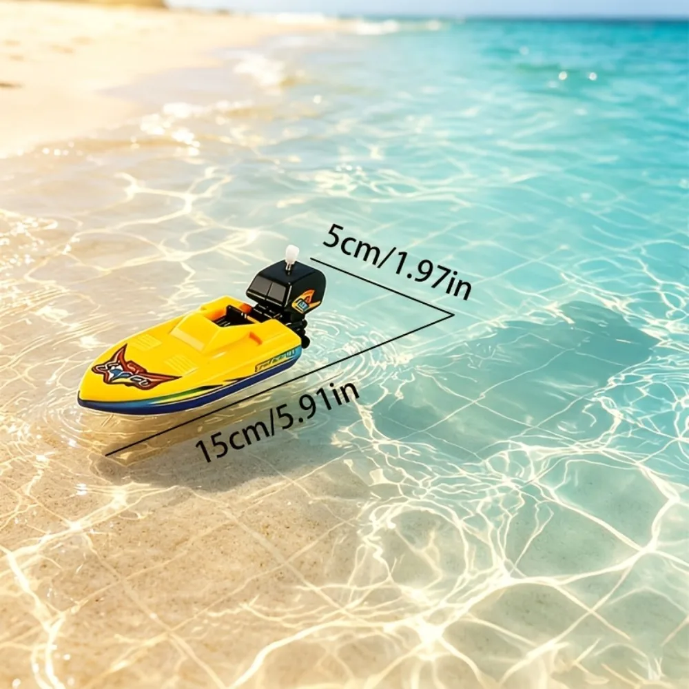 Manual-Driven Speedboat Water Toy, Hand-Cranked Power Floating Poolside Beach Speedboat, Summer Pool Party Game