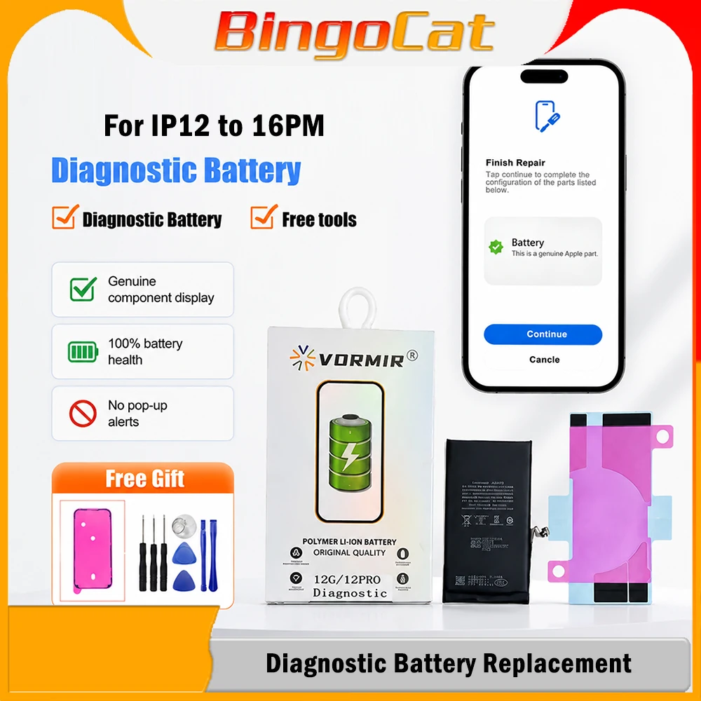 Diagnostic Battery No Pop Up Message for iPhone 12Pro 14Plus 15Promax 13Mini Battery Replacement With Free Tools With IOS 26.5