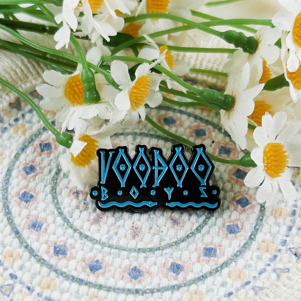 Voodoo Boys Badge Punk 2077 Mysterious Gang Logo Enamel Pin RPG Peripheral Jewelry Gamer Cosplay Gift Collect view 3