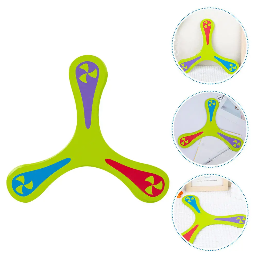 Outdoor Wooden Boomerang for Children Flying Sports Recreation Throw and Catch Exercise Motor Skills Flexible Reaction Joyful