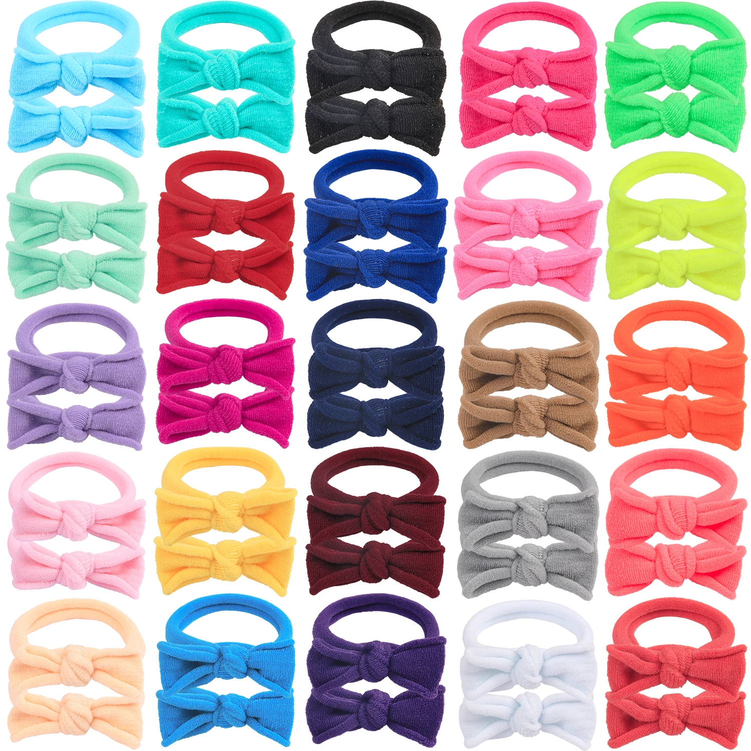 18pcs/set Women Elastic Hair Ties Soft Nylon Hairbands Ties Ponytail Holder Scrunchies Hair Bands Kids Children Hair Accessories