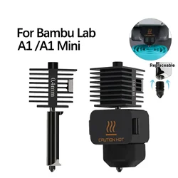 Hotend Kit For Bambu Lab A1/A1 Mini Fast Speed Hot End Assembly 0.2/0.4/0.6/0.8mm Hardened steel Nozzle 3D Printer Part