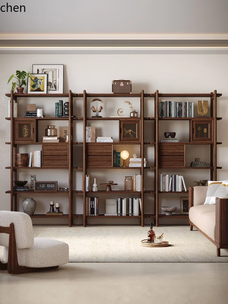 

HT New Chinese Bookshelf Floor Display Cabinet Bogu Shelf Multifunctional Shelf Combination Bookcase