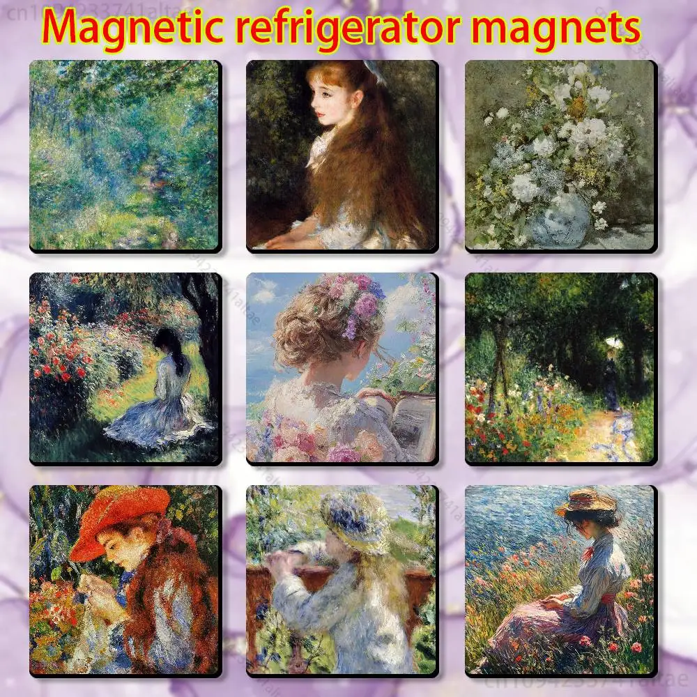 

Pierre A-Auguste R-Renoir Fridge Magnet Personalized Magnetic Durable Plastic Square Picture Surface Fridge Magnets