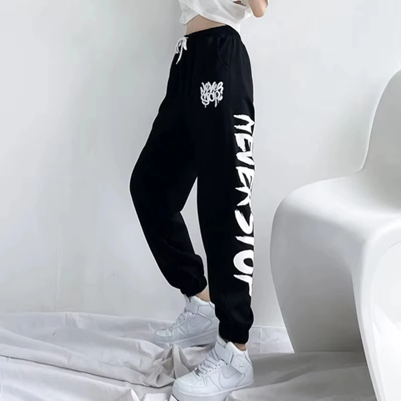 High Waist Loose Fit Hiphop Style Sport Pants for Women Kids Dancing Jazz Hip Hop Trousers Female Model Cross-Border Cargo Pants