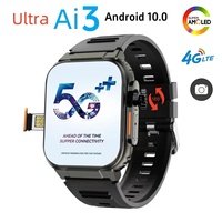 Microwear S10 Ultra Ai3 Smartwatch 180° Rotating Camera Google Play GPS WIFI 2.2inch Amoled HD Display 4G Calling Smartwatch Men