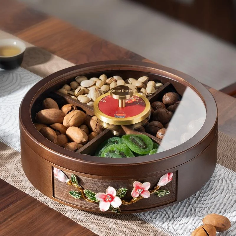 28 * 9.5cm Four Grid Dried Fruit Box 4 Compartment Snackle Box Container For Candy, Fruits, Nuts, Travel Party Beach Picnic Use