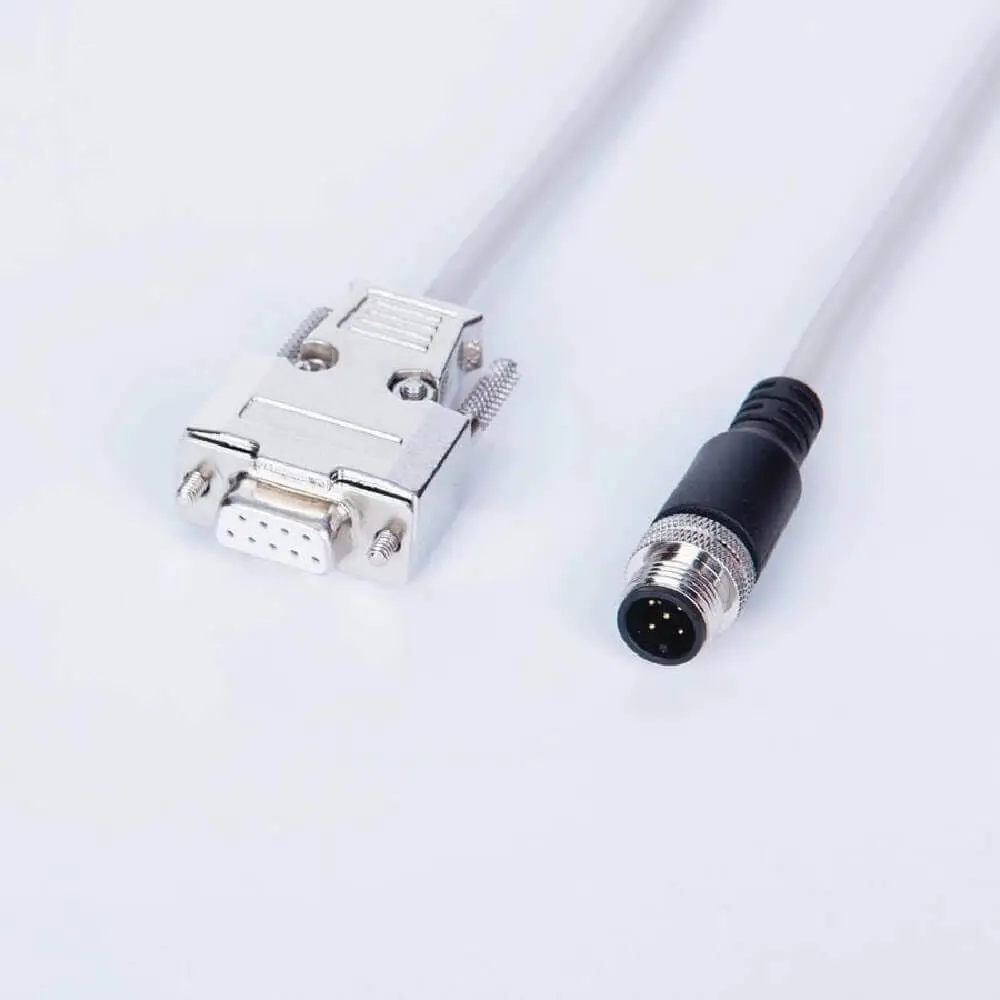 M12 Male to DB9 Female Cable, 5 Pin to 9 Pin Serial RS232 Adapter, Network Data Cord for Industrial Automation, PC Device
