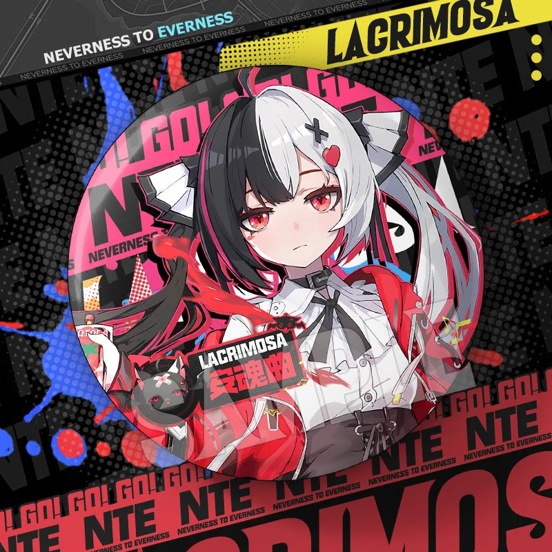 Neverness to Everness Mint Fadia Lacrimosa 75mm Double Flash Badge Anime Game Merch Collectible Gift