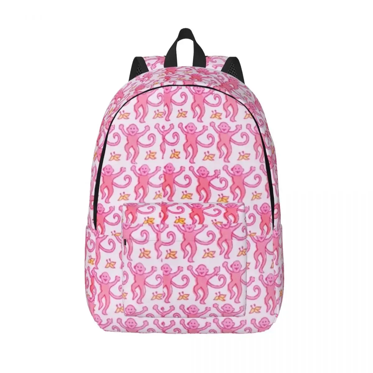 

Pink Preppy Monkeys Backpack Animal Outdoor Style Backpacks Student Designer Print School Bags Cool Rucksack Christmas Gift