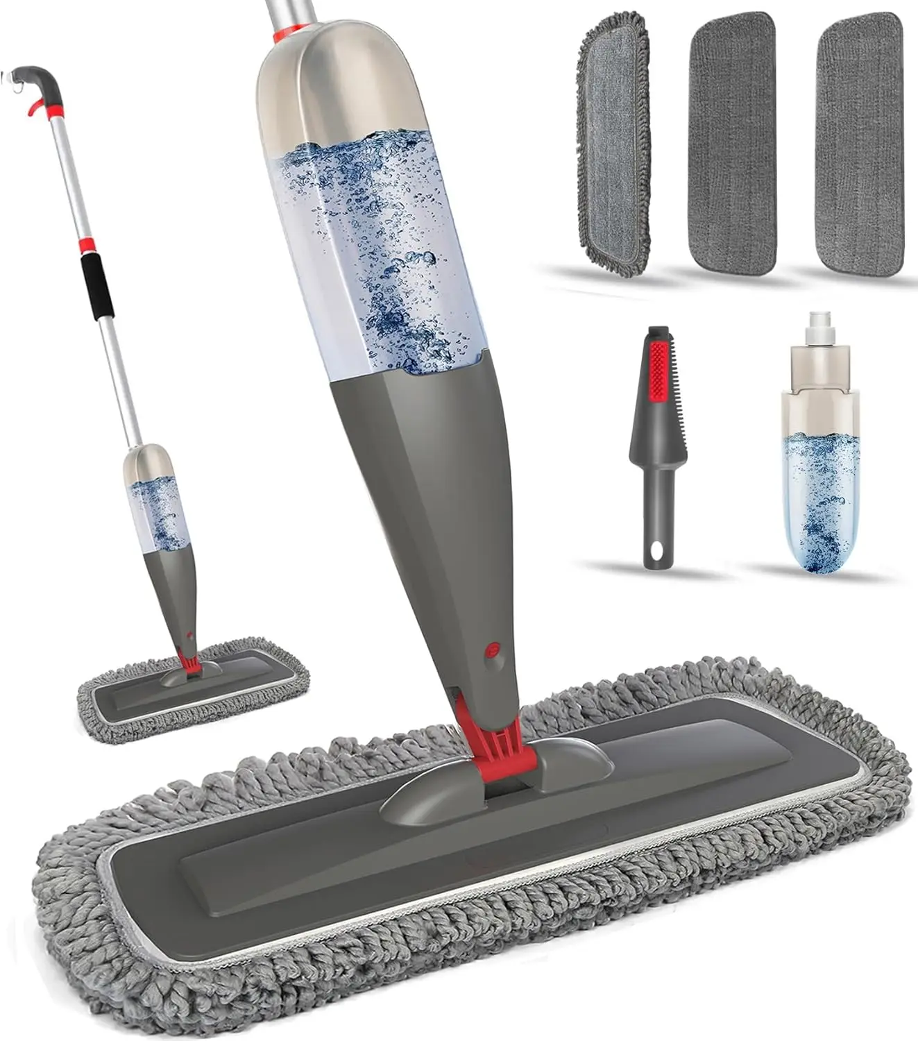 

Spray Mop for Floor Cleaning with Washable Pads,Microfiber Wet Mops with800 ml Refillable Bottle,Reusable Dust Mops with Sprayer