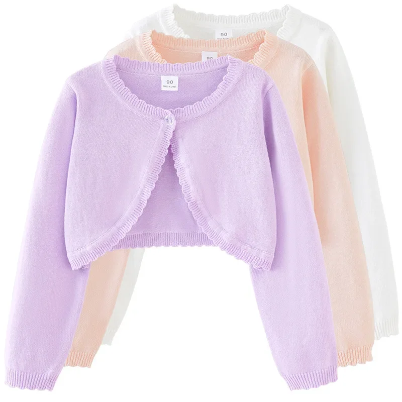 2025 New Autumn Kids Knitted Cape Wedding Birthday Party Knitting Cardigan Sweater Baby Girls Knitting Cardigan Coat