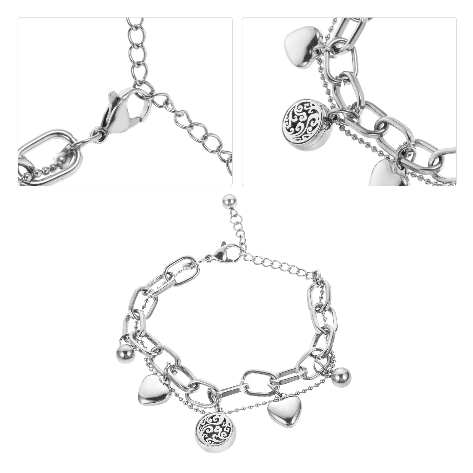 

Aromatherapy Bracelet Pendant Exquisite Bar Essential Oil Titanium Steel Practical Wrist Non-allergic