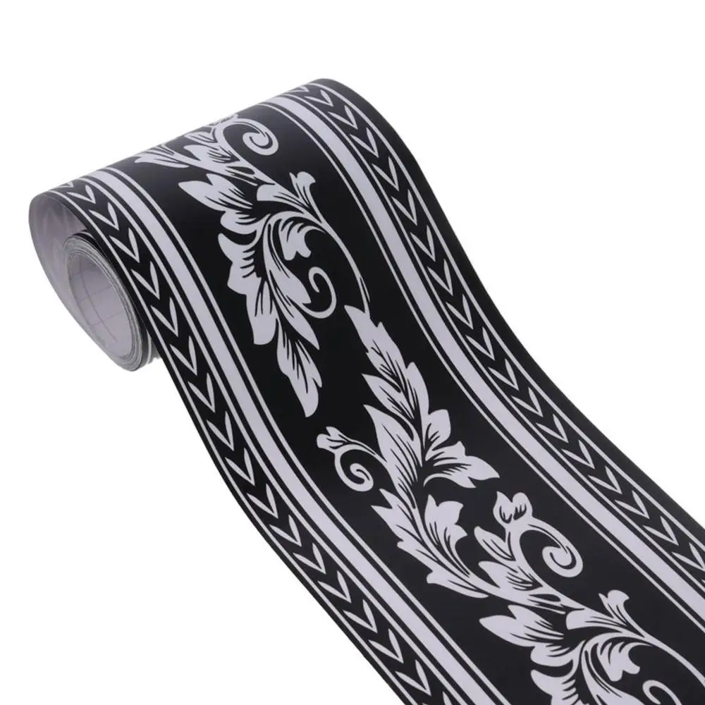 Sticker PVC Wallpaper Border 5Meters Peel and Stick Wall Covering Bedroom