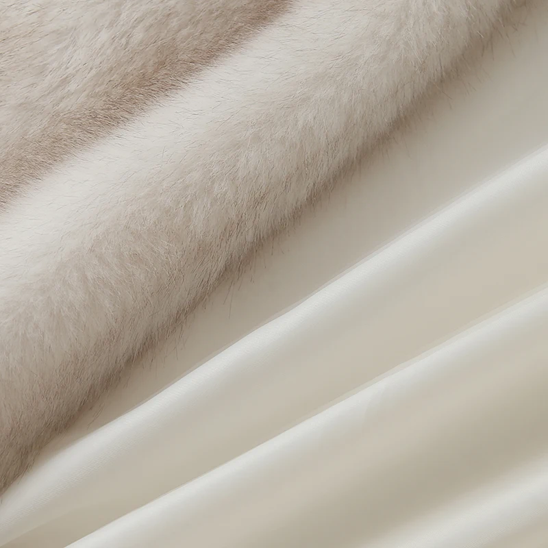 Neo Mint Slouchy Chic Gradient Long Eco Faux Fur Coat Women Winter Thick Warm Fluffy Fox Fur Jacket Brand Fashion Girls Overcoat