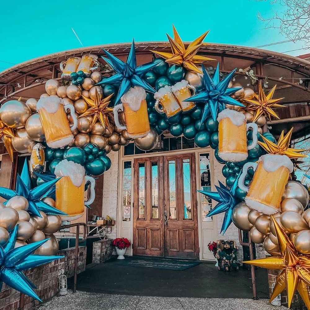 

22 inch Cone Star Spike Foil Balloons for Christmas Birthday Wedding New Year Party Arch Garlands Backdrops Decorations Supplies