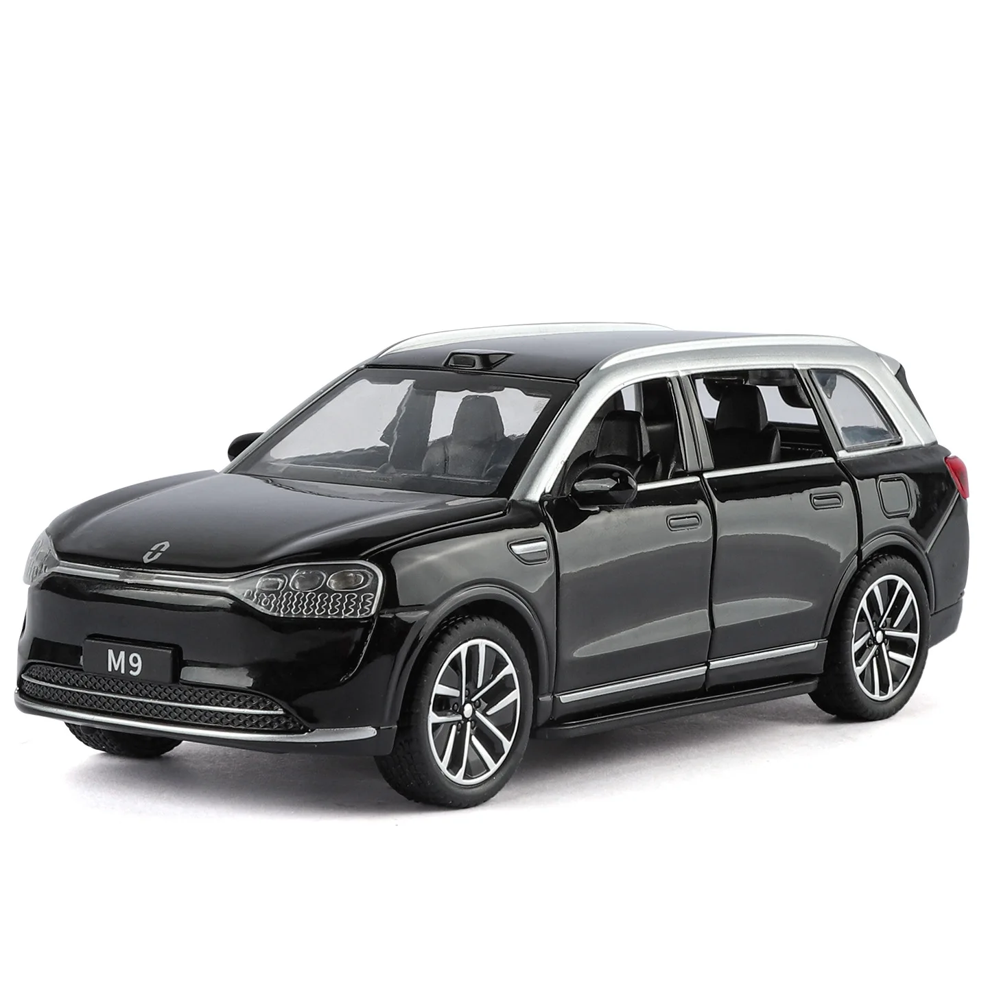 1:32 m9 suv modelo de brinquedo puxar para trás som luz portas abertas liga diecast modelos de veículos em miniatura ornamentos presentes