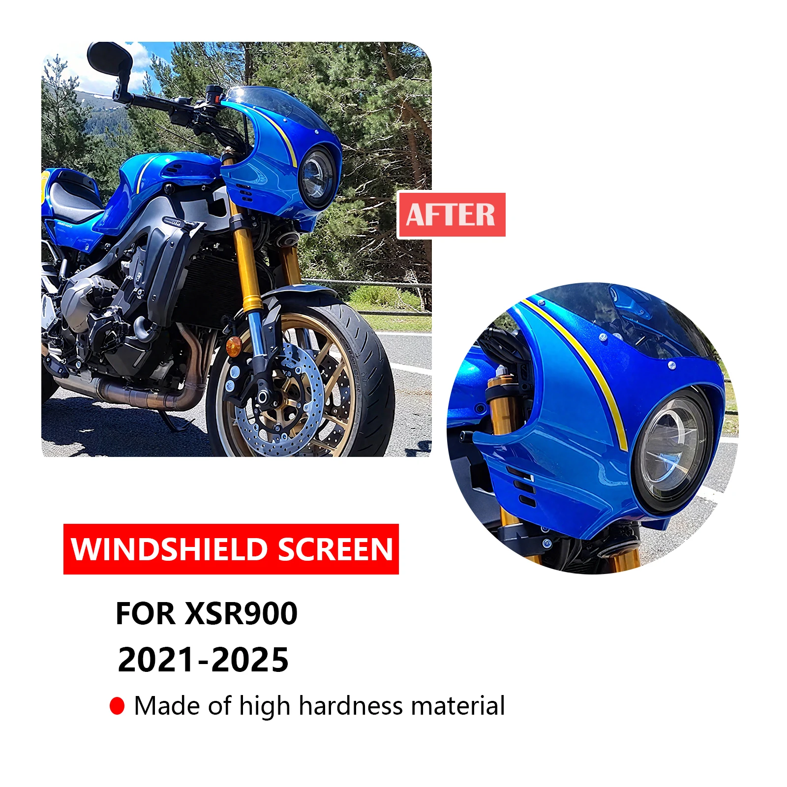 

NEW Motorcycle Front Headlight Fairing Windshield For XSR900 XSR 900 2021 2022 2023 2024 2025 Retro Headlamp Windscreen