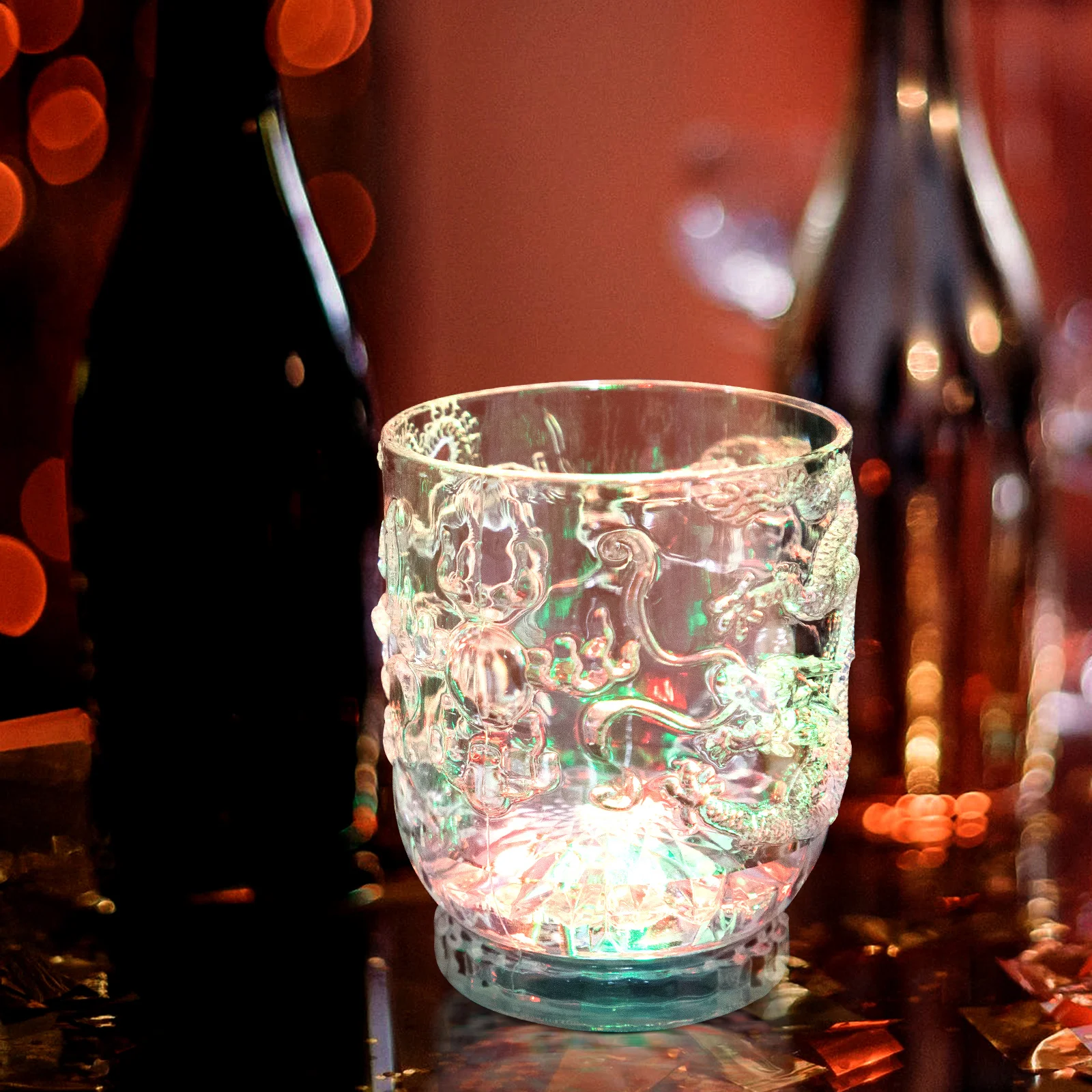 

2pcs Glow in Dark Cups Tough Safe Party Atmosphere KTV Bar Theme Whiskey Water Juice Beverage Storage Glass