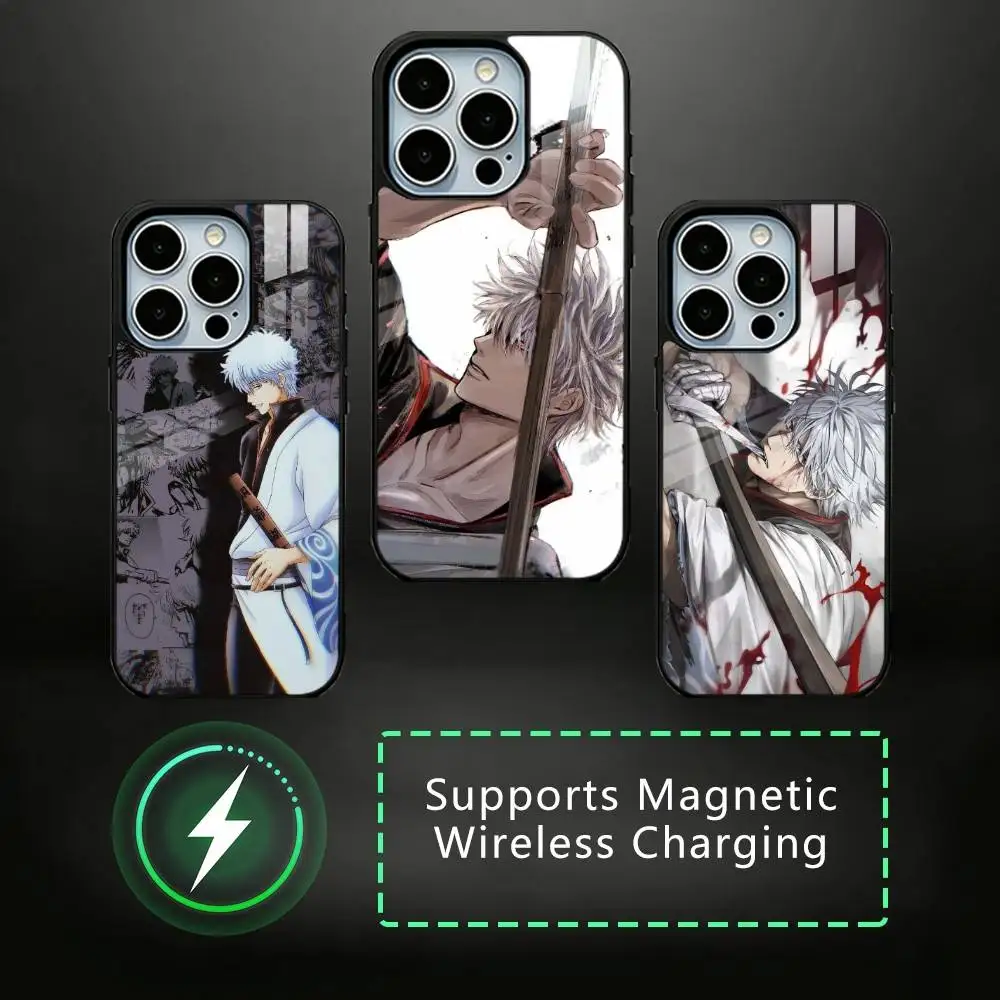 

Gintama Gintoki Sakata Phone Case For iPhone17,16,15,14,13,12,11 Plus,Pro Compatible with magnetic wireless charging