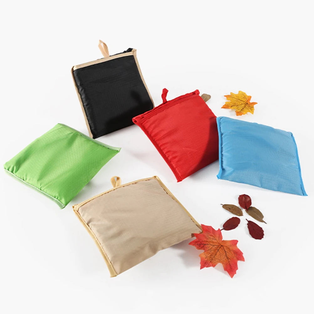 

1pc Foldable Shopping Bag Oxford Cloth Reusable Waterproof Large Capacity Grocery Pouch For Travel Home Storage Bags