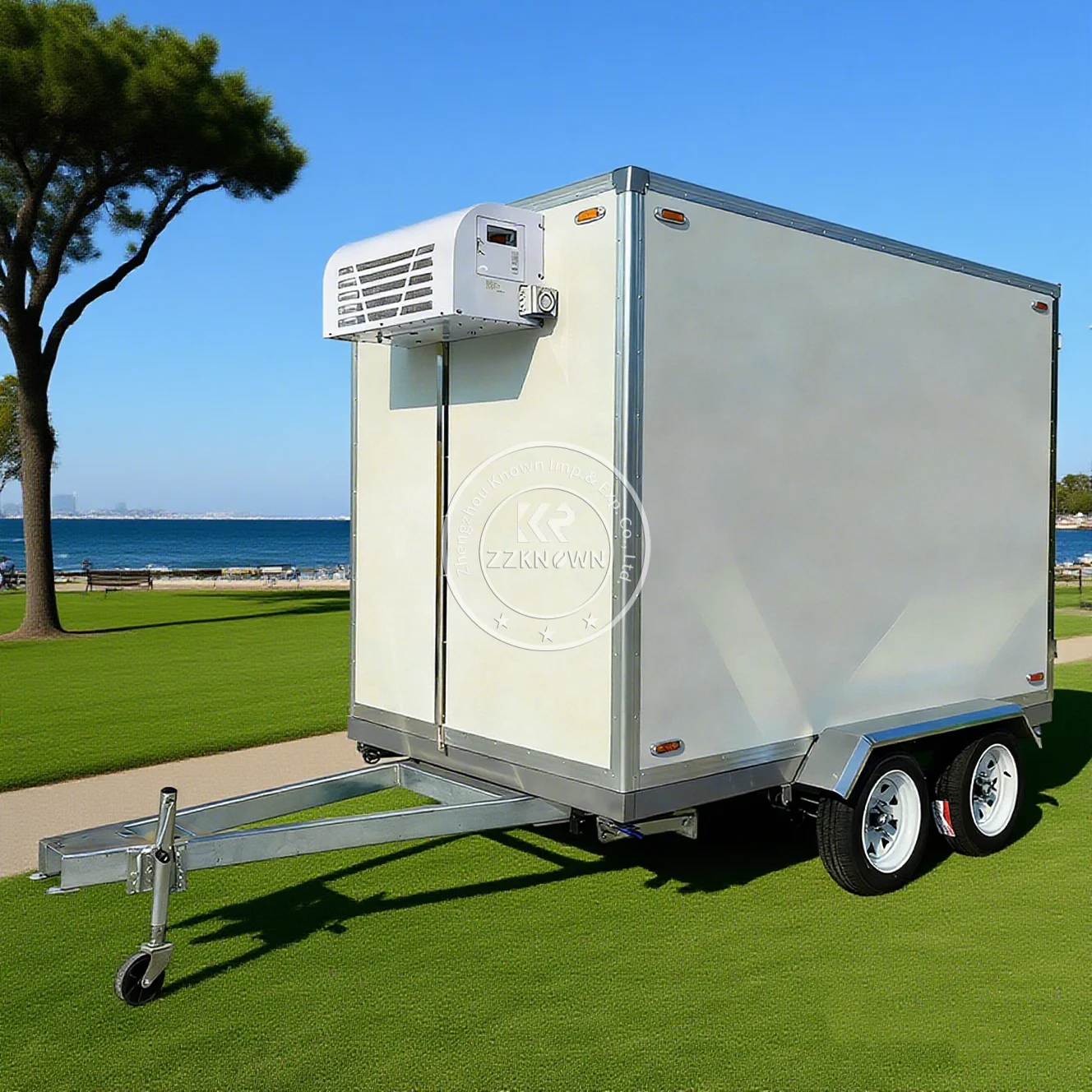 

Mobile Refrigerated Trailer Walk-In Cold Room Freezer Unit for Food Drinks Manual Transmission New Diesel Portable Refrigeration