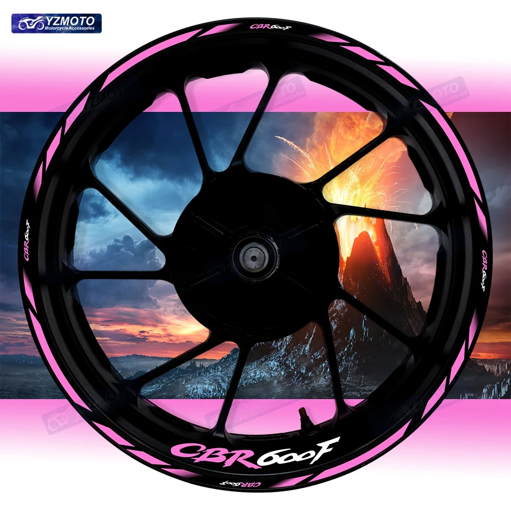 

For Honda CBR600F CBR 600F Motorcycle 17 Inch Front And Rear Wheel Sticker Hub Decal Modified Decorative Reflective Rim Stickers
