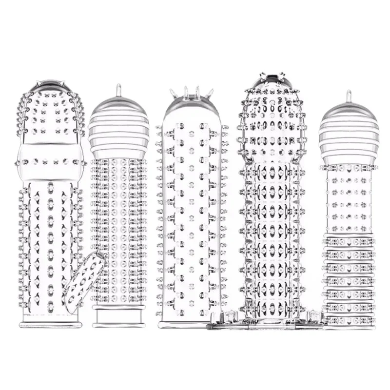 5 أنواع من أكمام القضيب المزخرفة لتحسين الإحساسات أثناء الجنس المختري، لعبة جنسية تحفيزية للرجال #3