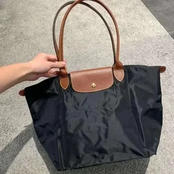 Sac fourre-tout pliable pour femme, sacs Hobo brodés, sac à main en nylon pour femme, sac à provisions à la mode, anti-irritation, haute qualité