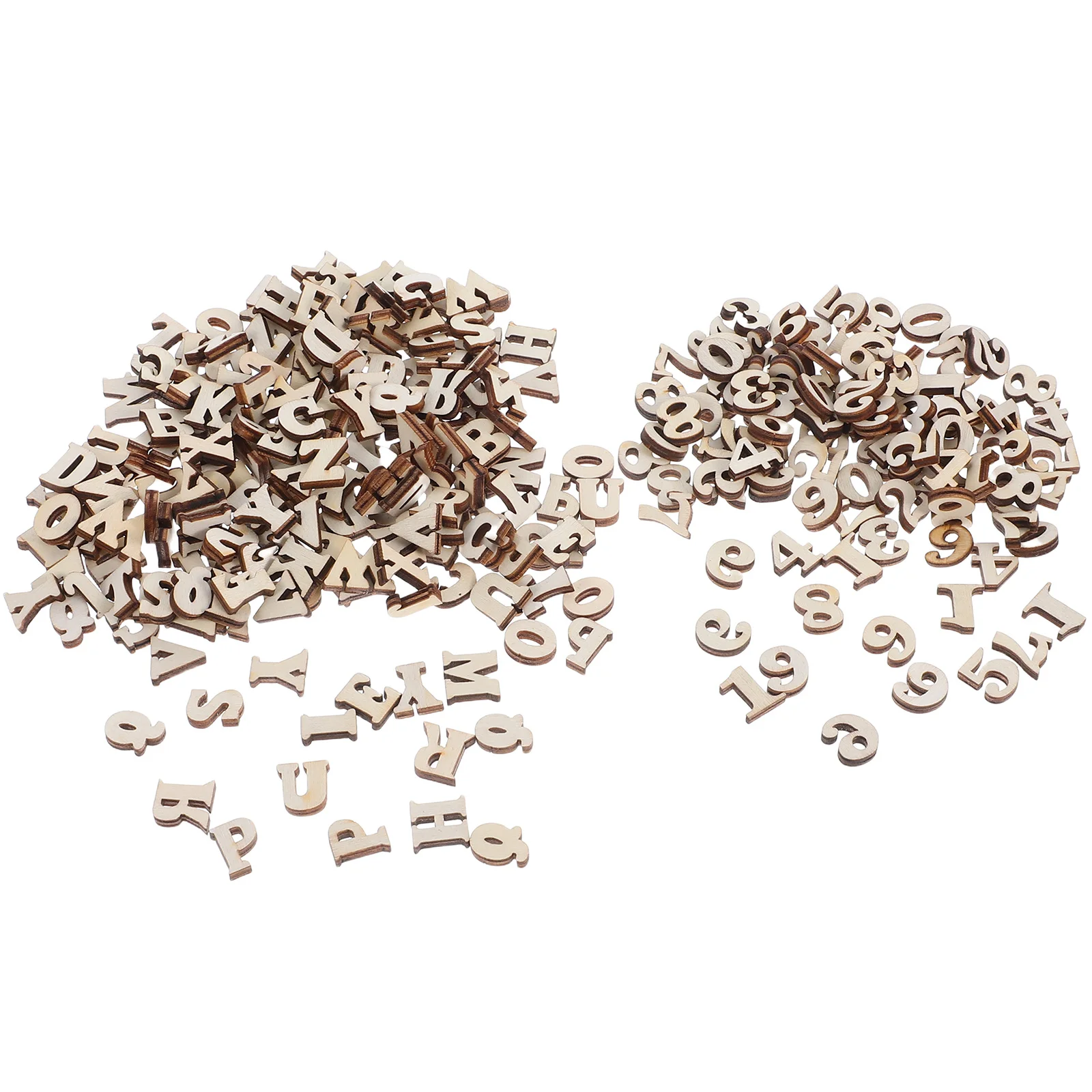 

308Pcs Wooden Letters Numbers Unfinished Smooth Cutouts DIY Craft Painting Graffiti Home Decor Classroom Kids Learning