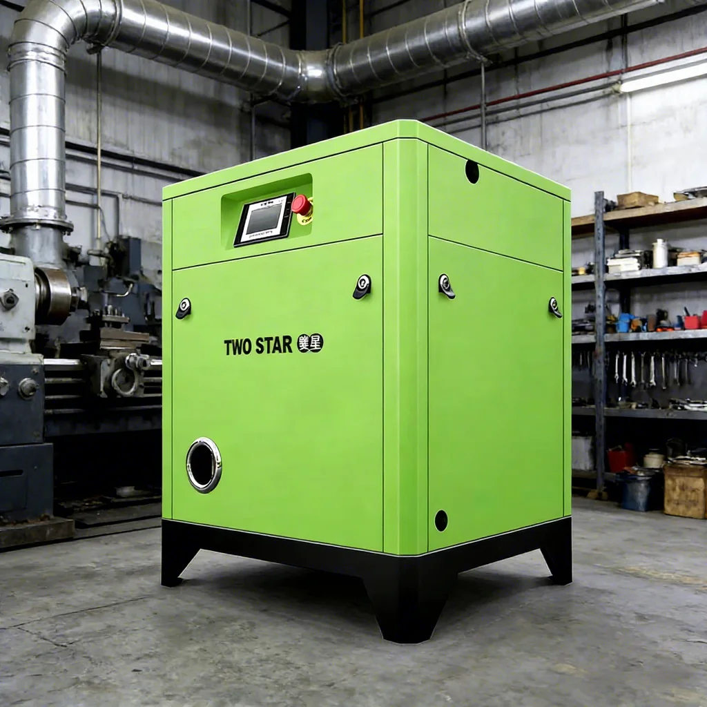 Silent Compressor Industrial Screw Air Compressor Stationary Machine Lubricated Motor Pump for Compressed Air System Solution