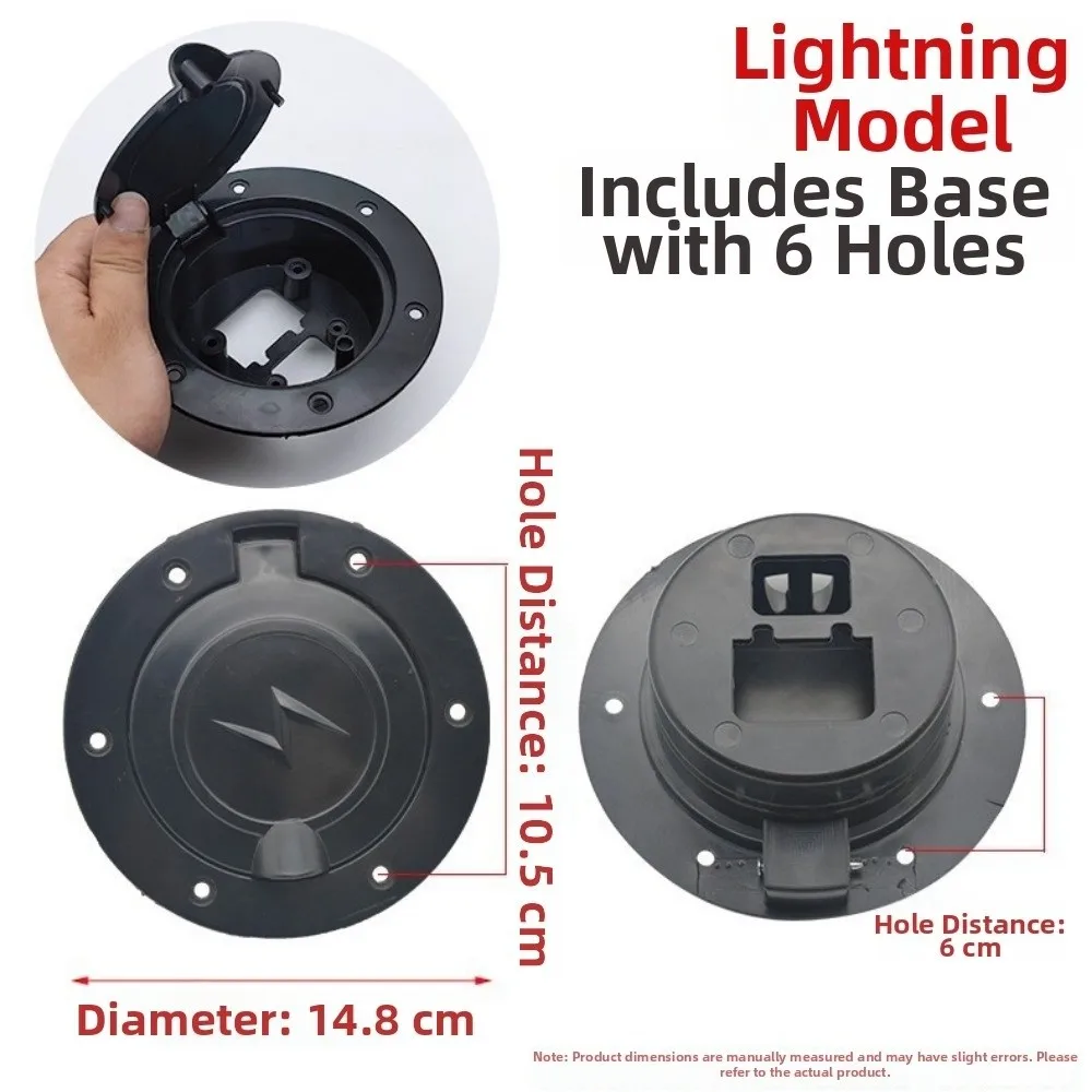 Waterproof Electric Tricycle Charging Cover Universal Black Scooter Charging Port Protective Cover Spring Cover Accessories