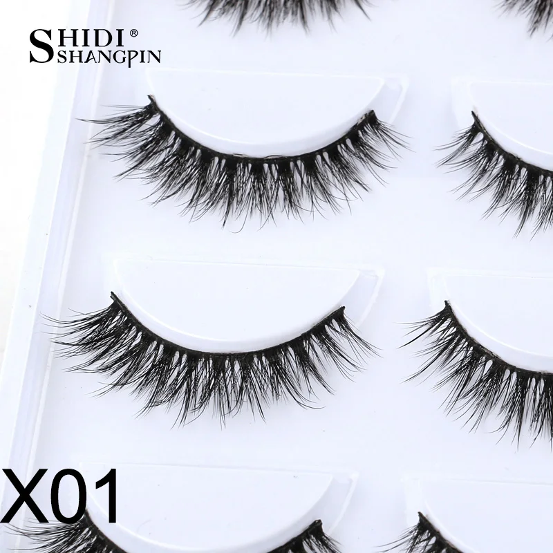 2/100 caixas 5 pares x estilos cílios naturais atacado lote em massa falso vison cílios postiços volume fofo cílios cilios maquiagem