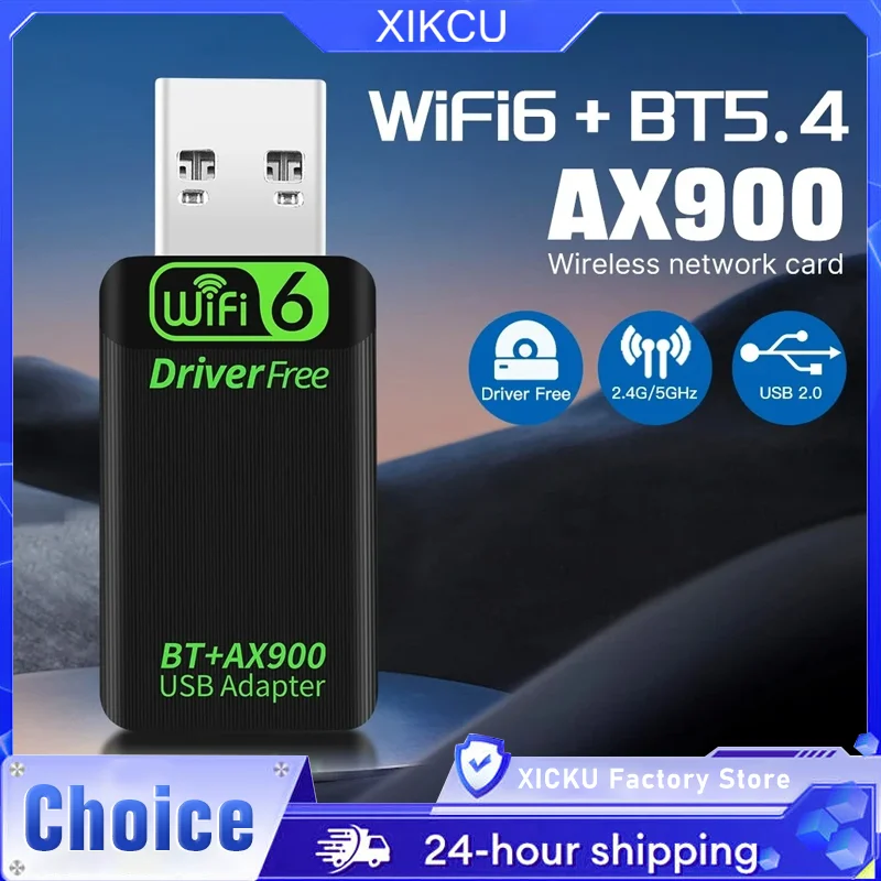 

AX900 WiFi6 USB-адаптер Bluetooth 5.4 двухдиапазонный 2,4G и 5 ГГц ключ 2в1 USB беспроводной сетевой Wlan-приемник DRIVER FREE Win10