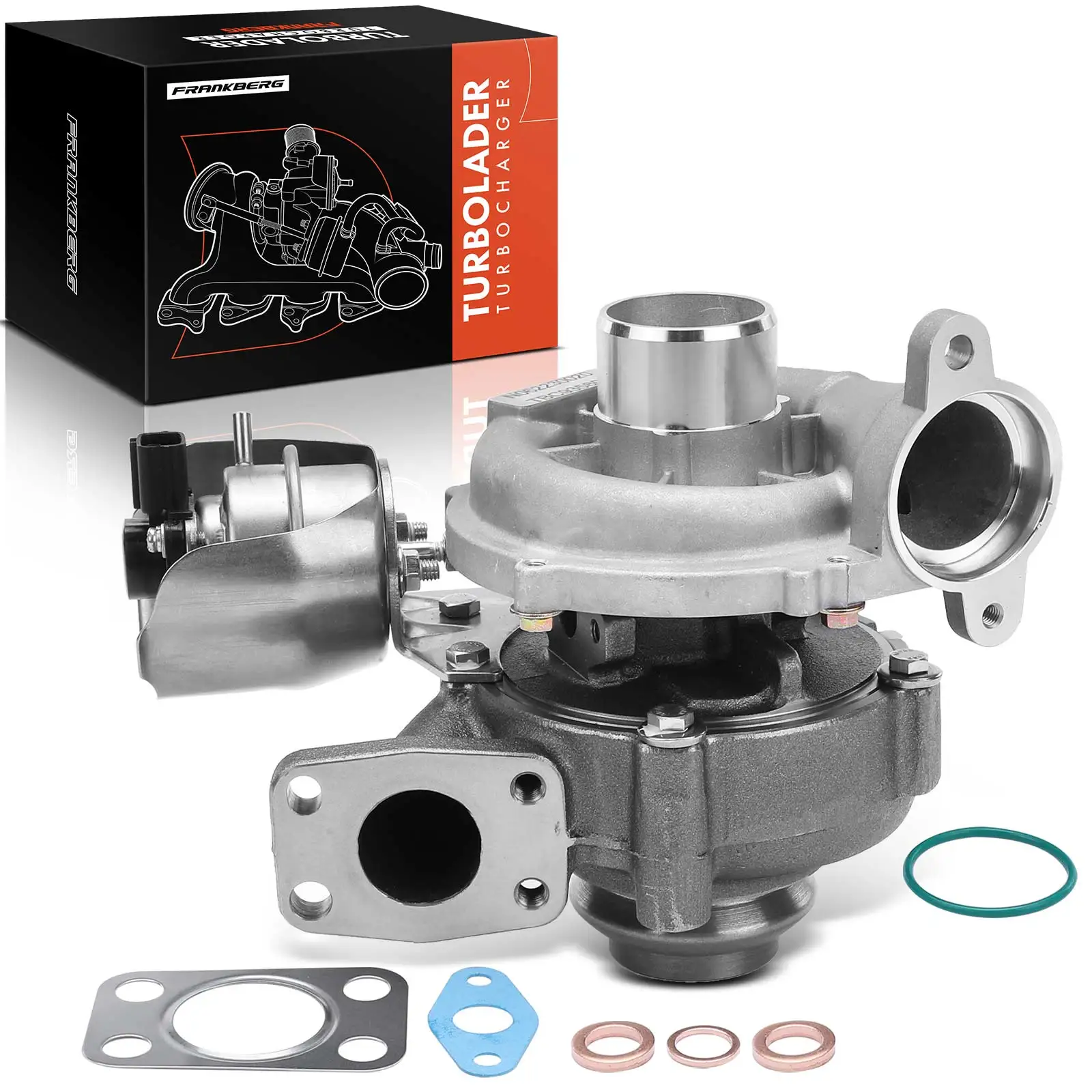 Frankberg 1x Abgasturbolader für MINI Mini R56 Mini Clubman R55 Peugeot 1007 KM 206 CC 2D 206 Schrägheck 2A/C 9663199080 0375N9