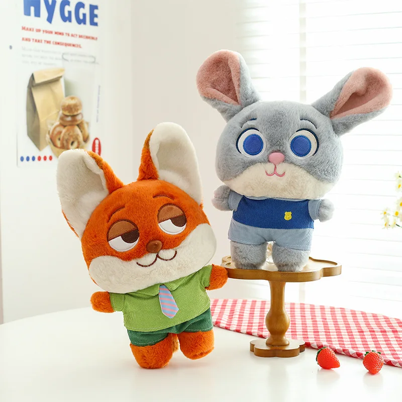 디즈니 영화 Zootopia 박제 동물 플러시 장난감 여우 주디 홉스 토끼 닉 와일드 여우 인형 Zootropolis 인형 소녀 선물 어린이