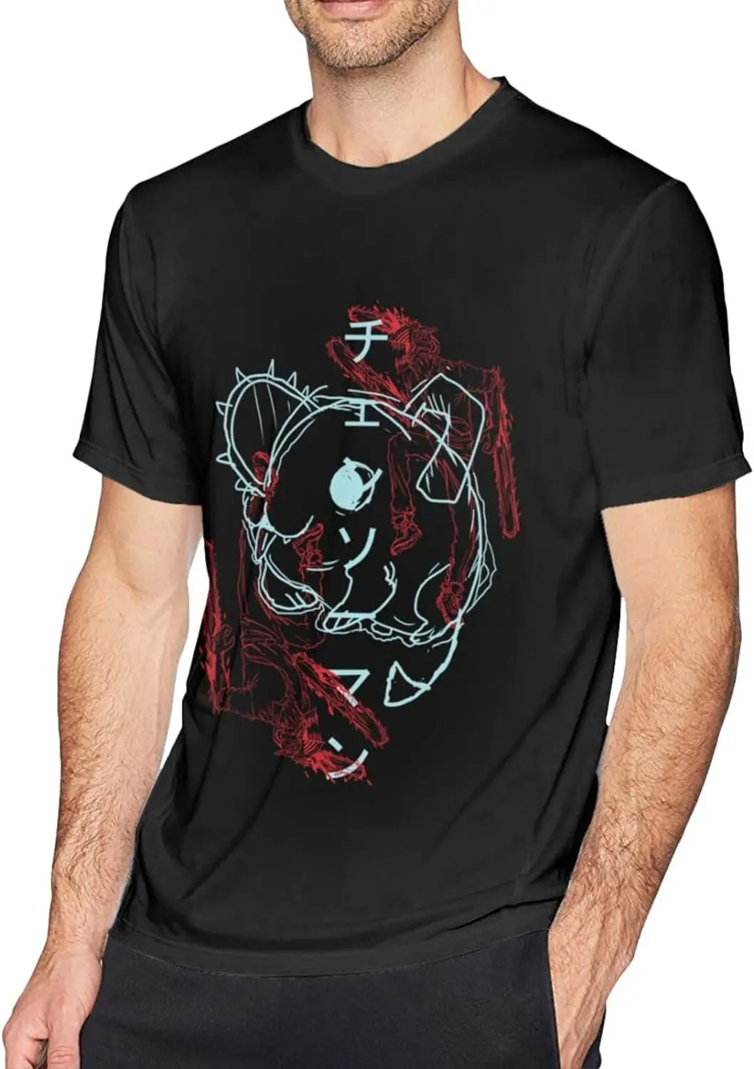 Denji Chainsaw Makima Men's Cotton Shirts Women Short Sleeve T-Shirts Guys Tee Tops