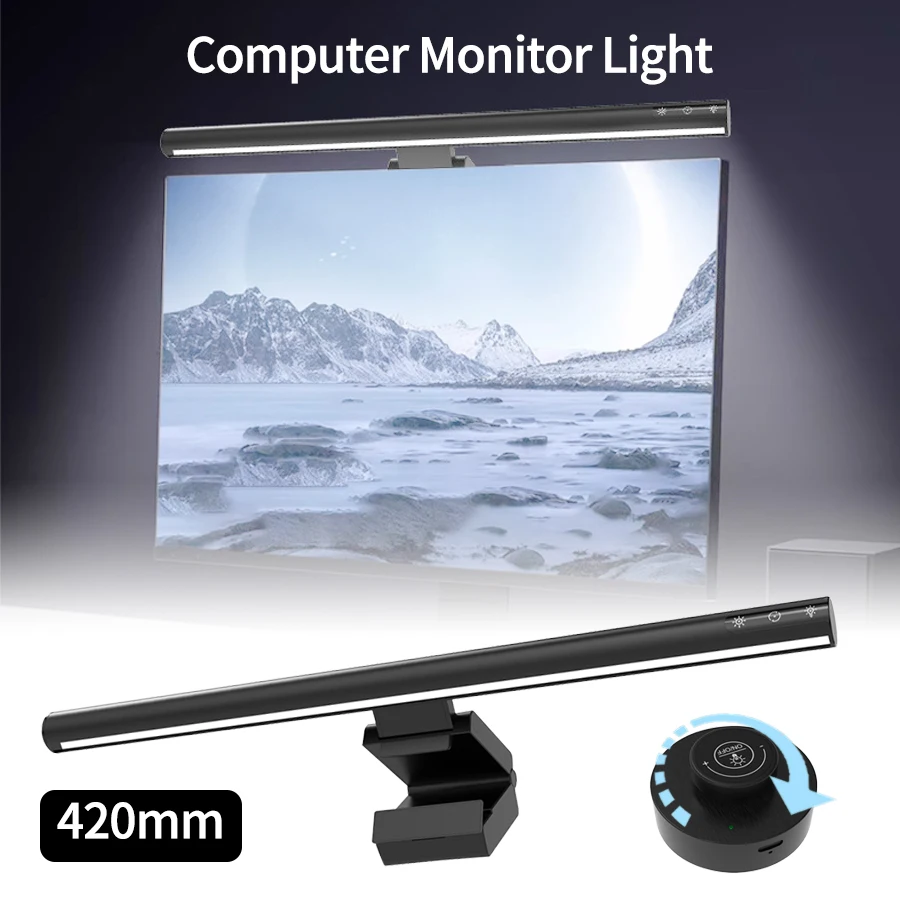 

42cm Computer Monitor Light Wireless Remote Control Screen Display Hanging Light Eye Protection Desk Lamp for Office Game Work